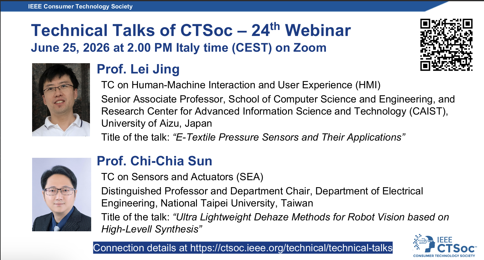 260: Prof.Jing as the presenter of the 24th IEEE CTSoc Webinar on Jun 24th 21:00-22:00 JST.